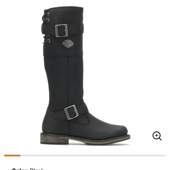 Harley-Davidson Black Leather Boots - Picture 5 of 6